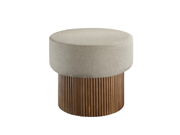 Sitzpouf mit Stauraum Ø 50 cm in Walnuss/Braun JONTE 366738 von SalesFever®