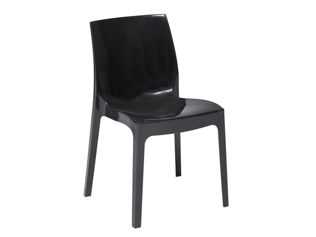 Designer schwarz Stuhl Sari aus Kunststoff 391204 von SalesFever®