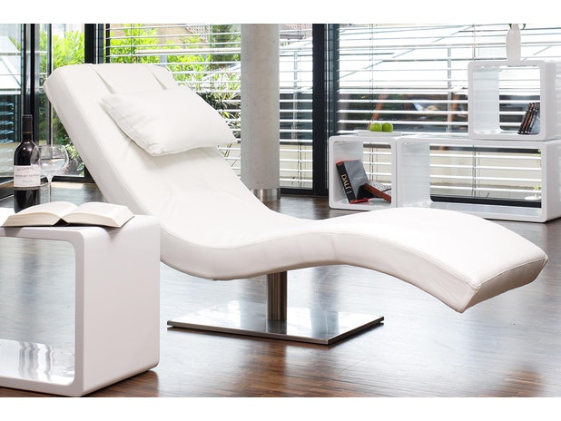 Liege weiß Polsterliege Relaxliege 200 cm Modern Design TIARA 1444 von SalesFever®