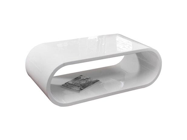 Couchtisch weiß 120x60 cm oval Finio  1344 von SalesFever®