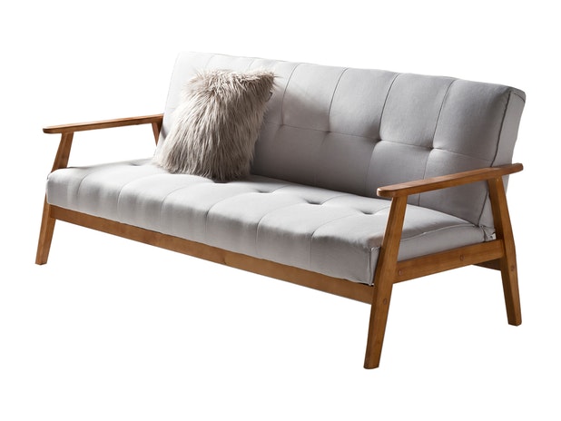 Design Schlafsofa grau ausklappbar skandinavische Möbel Dundal 0n-10078-7678 von SalesFever®
