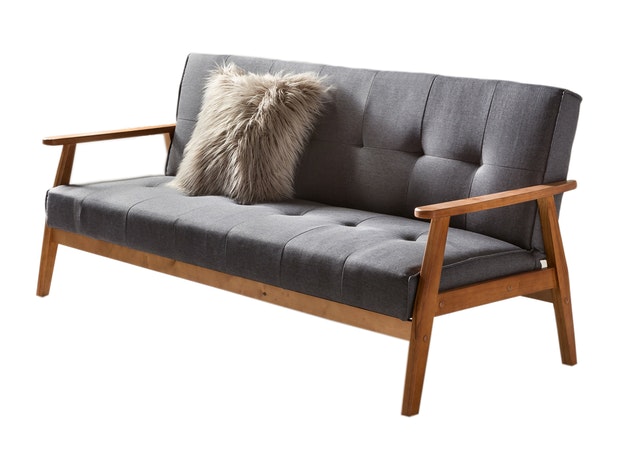 Design Schlafsofa dunkelgrau ausklappbar skandinavische Möbel Dundal 0n-10078-7679 von SalesFever®