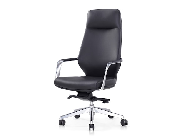 Bürostuhl Schreibtischstuhl schwarz aus Kunstleder CARL 390481 von SalesFever®
