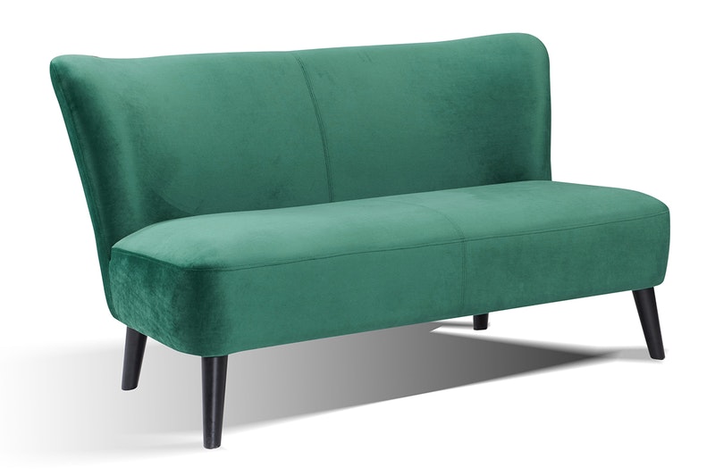seegrün Calypso Samt aus 2-Sitzer Sofa in Retro Stil