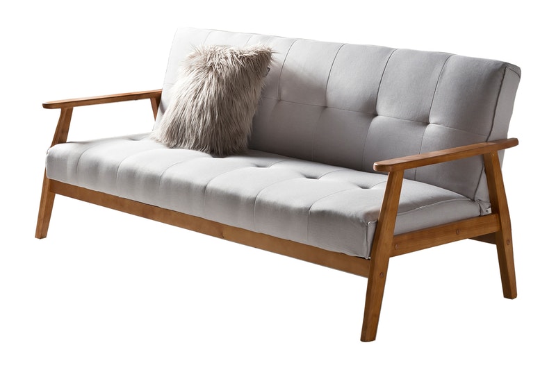 Design Schlafsofa grau ausklappbar skandinavische Möbel Dundal