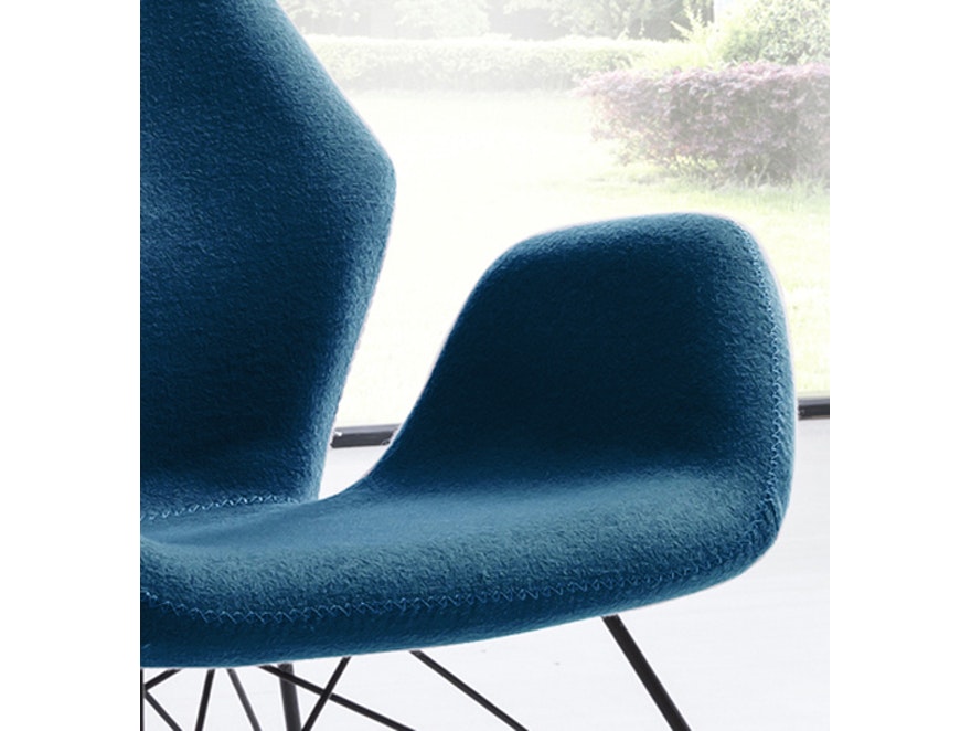 SalesFever® Schaukelstuhl blau-petrol Sessel Schaukelsessel mit Armlehnen LOLA 0n-10067-7658 - 4