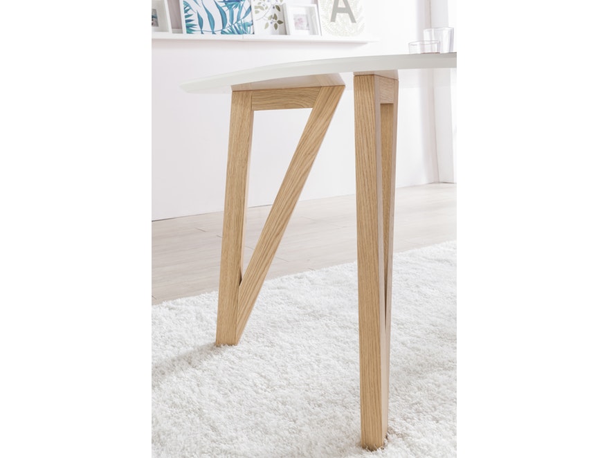 SalesFever® Esstisch 140x90 cm Aino weiß Holz stabile Beine Tisch n-1072-7667 - 5