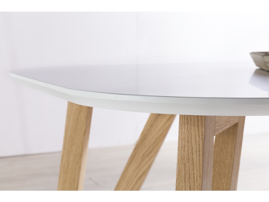 SalesFever® Esstisch  160x90 cm Weiß Holz stabile Beine Tisch AINO 0n-10072-7668 - 4