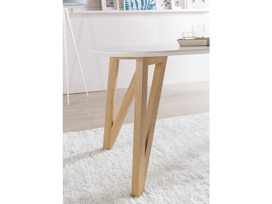SalesFever® Esstisch 180x90 cm Weiß Holz stabile Beine Tisch AINO 0n-10072-7669 - 3