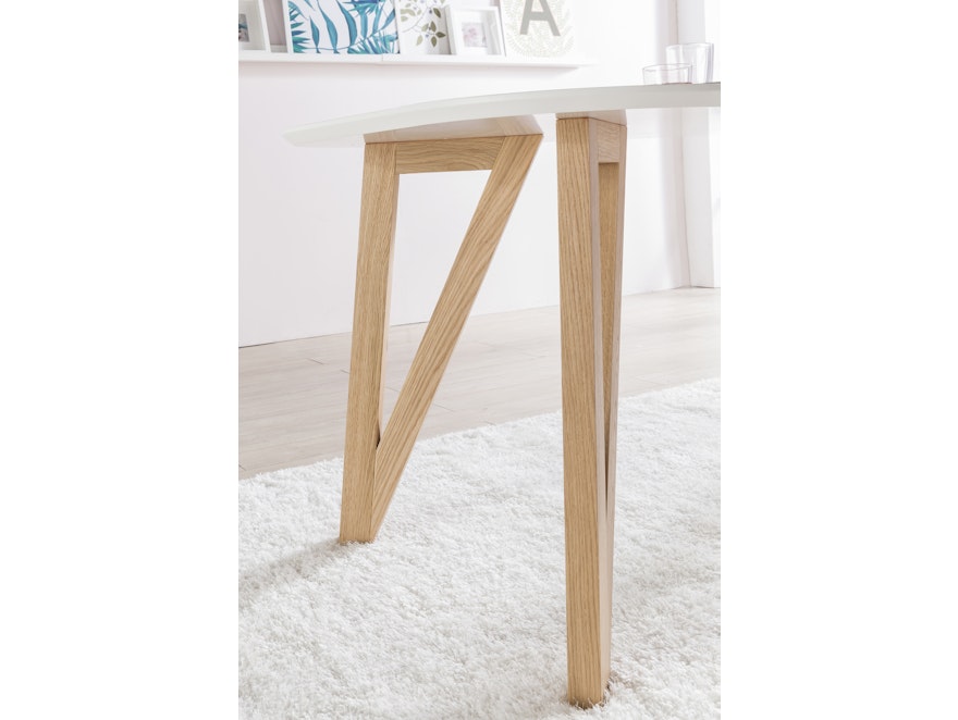 SalesFever® Esstisch 200x90 cm Weiß Holz stabile Beine Tisch AINO 13648 - 4