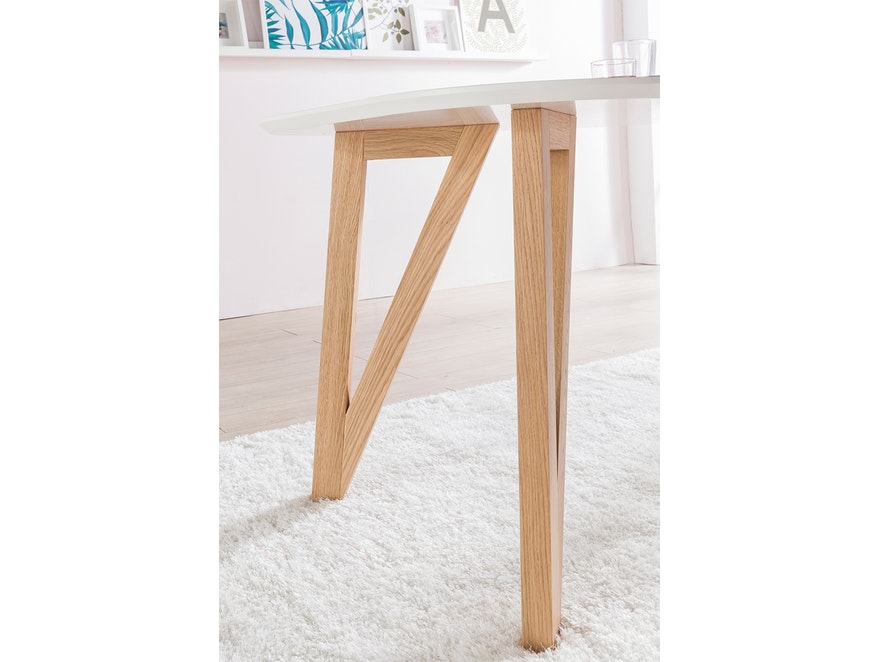 SalesFever® Esstisch 120x80 cm Aino weiß Holz stabile Beine Tisch 391334 - 5