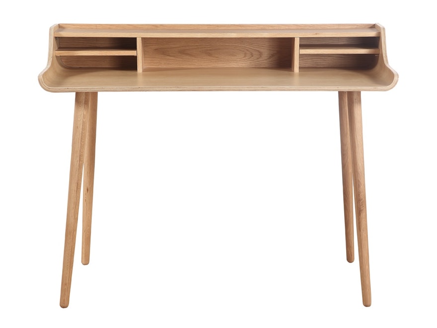 SalesFever® Retro-Design Eiche Malin Schreibtisch mit Holzbeinen 0n-10074-7674 - 2