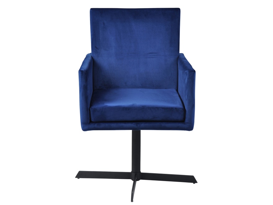 SalesFever® Esszimmerstuhl saphirblau mit Armlehnen Stoff Esszimmer Sessel GOLIA 13615 - 3