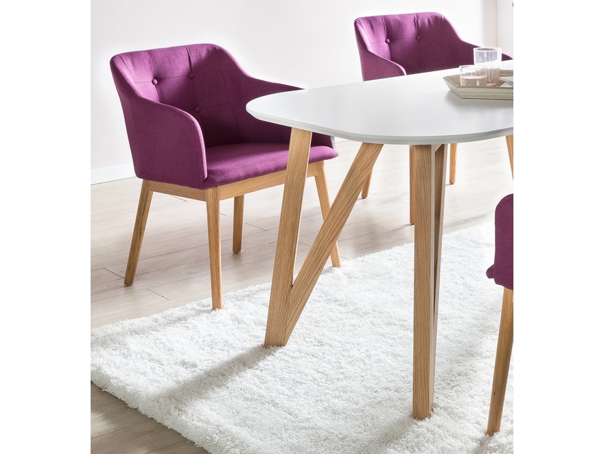 SalesFever® Tischgruppe violett 160 x 90 cm Aino 5tlg. Tisch & 4 Stühle 13787 	 - 3