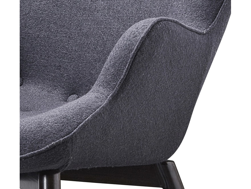 SalesFever® Skandinavischer anthrazit Sessel mit Armlehnen aus Webstoff Aksel 13729 - 6