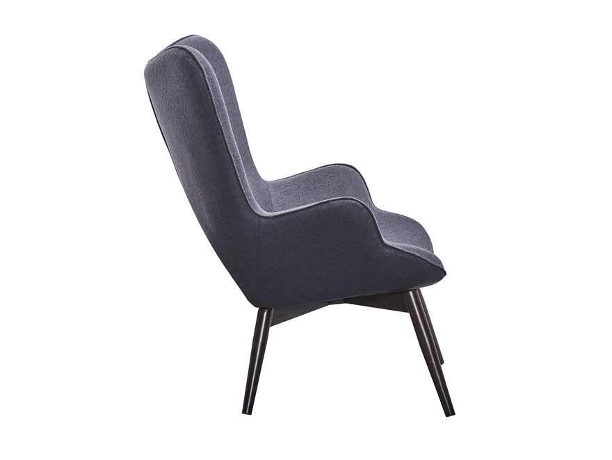 SalesFever® Skandinavischer anthrazit Sessel mit Armlehnen aus Webstoff Aksel 13729 - 4