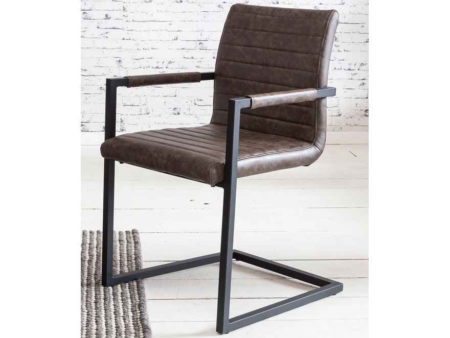 SalesFever® Baumkantentisch Essgruppe Stühle dunkelbraun 160 cm massiv COGNAC 5tlg ALESSIA 13875 - 7