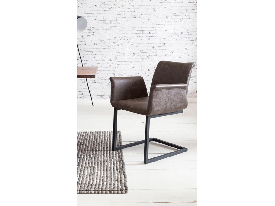 SalesFever® Baumkantentisch Stühle dunkelbraun Essgruppe 160 cm massiv NUSSBAUM 5tlg GAIA 13878 - 8