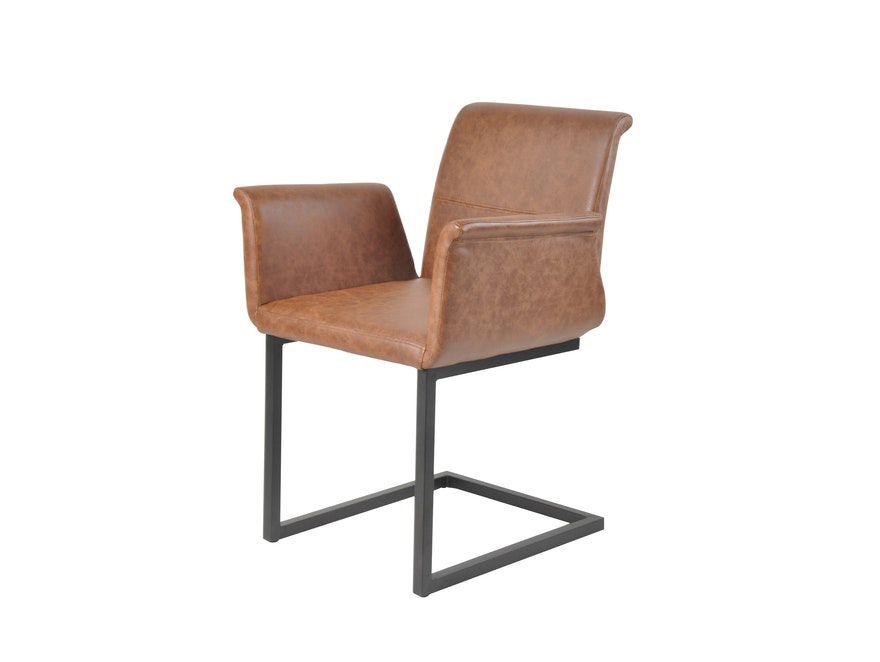 SalesFever® Baumkantentisch Stühle hellbraun Essgruppe 160 cm massiv COGNAC 5tlg GAIA 13893 - 13