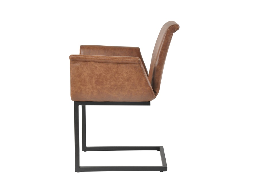 SalesFever® Baumkantentisch Stühle hellbraun Essgruppe 160 cm massiv COGNAC 5tlg GAIA 13893 - 12