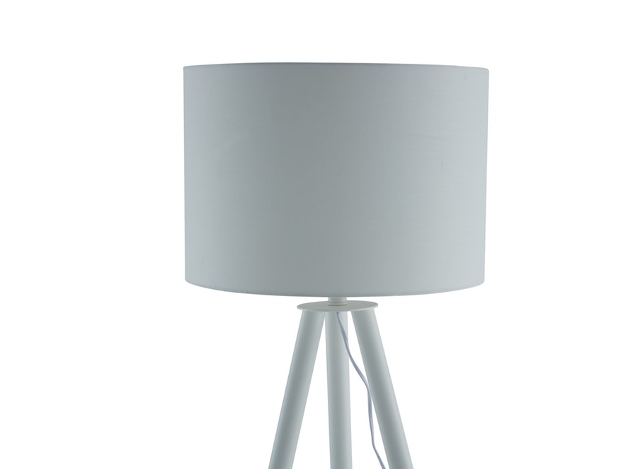 SalesFever® Stilvolle Weiß / Eiche Stehlampe Tripod 13591 - 4