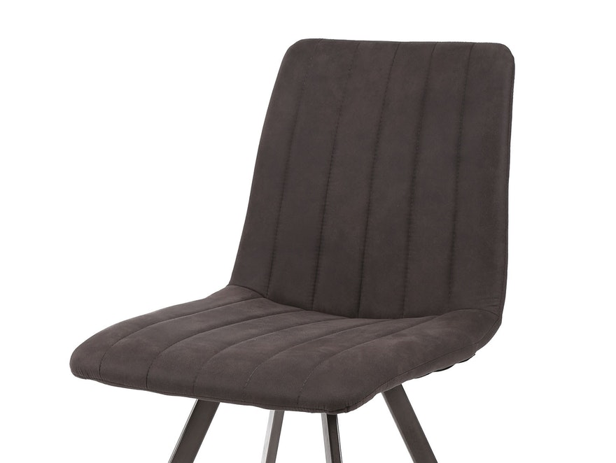 SalesFever® Esszimmerstuhl Anthrazit aus Textil und Vierkant Gestell Diego 3694/45 - 3