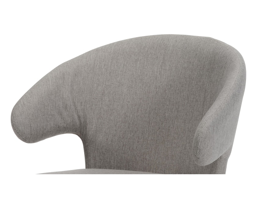 SalesFever® Esszimmerstuhl Lehm Textil mit runder Rückenlehne und Eichengestell Finn-Luca 4532/61R - 5