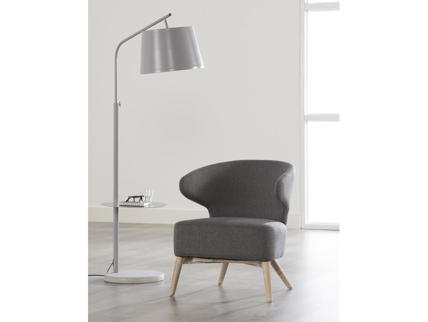 SalesFever® Sessel Grau aus Textil mit Armlehnen und Eichengestell Valentin 4540/48R - 2