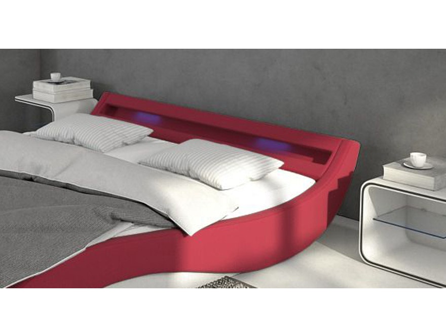 Innocent® Polsterbett 180x200 cm rot weiß Doppelbett LED Beleuchtung MAVANI 12600 - 4
