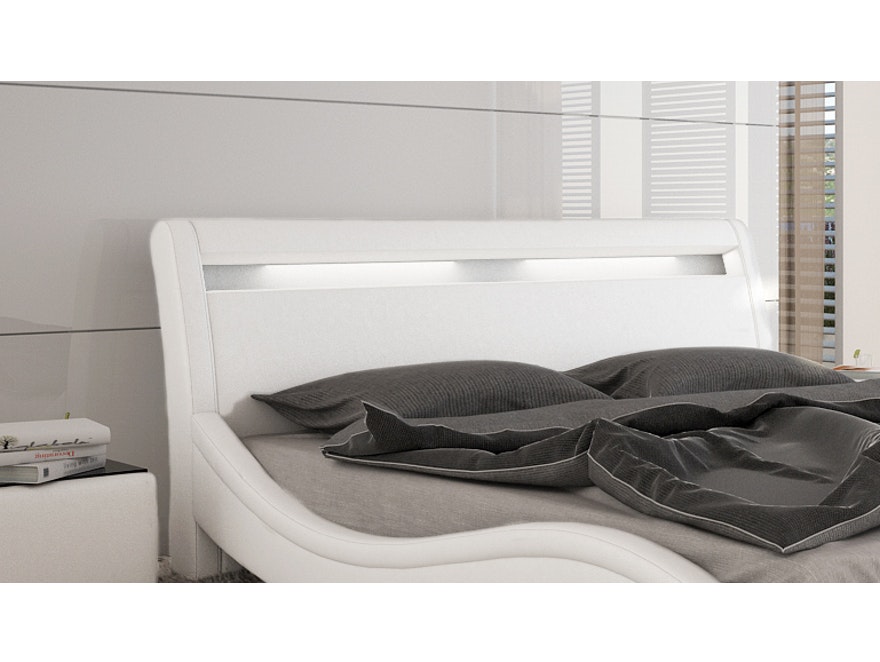 Innocent® Polsterbett 160x200 cm weiß Doppelbett LED Beleuchtung MODANI 10672 - 4