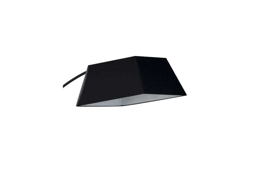 SalesFever® Stehlampe Schwarz mit Mamorsockel Bogenlampe mit Stoffschirm und square Fuß LEVI 13515 - 4