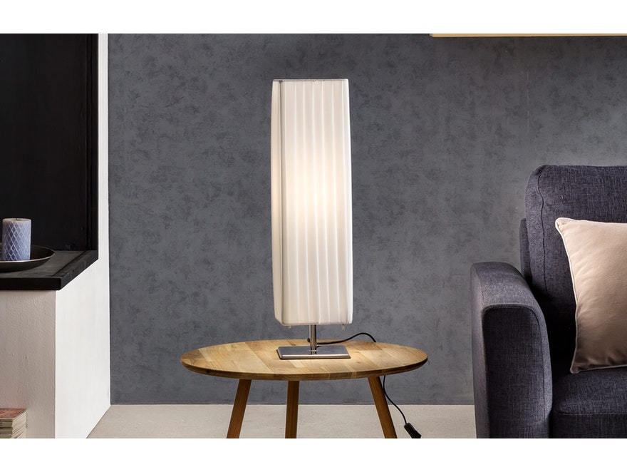 SalesFever® Tischlampe Tischleuchte quadratisch 60 cm weiß im Art Deco Design PARTO 381823 - 3