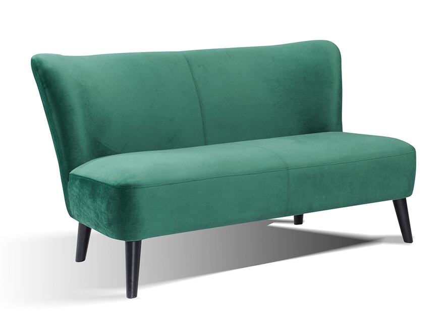 SalesFever® Sofa seegrün 2-Sitzer Sitzbank Retro aus Samt Calypso 387962 - 1