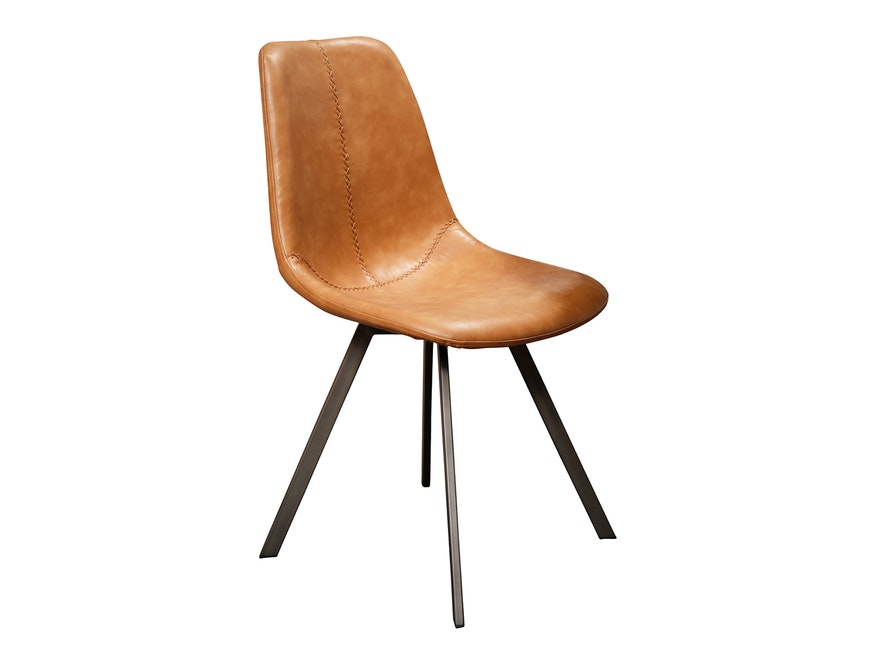 Esszimmerstuhl mit Kunstlederbezug Lian 2 Stück braun | Stühle