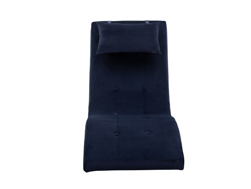 SalesFever® Liege blau Polsterliege Relaxliege 200 cm Design Samt Tiara 390344 - 3