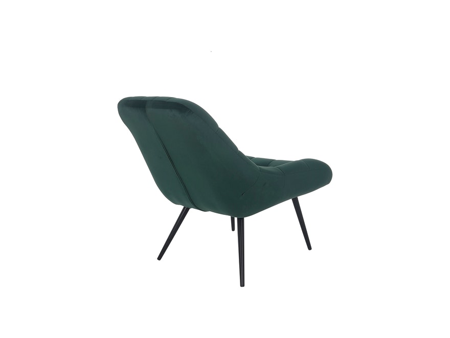 SalesFever® Loungesessel grün XXL-Sitzfläche Steppung Samt Metall schwarz CHICAGO 390542 - 5