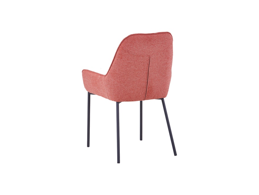 SalesFever® Polsterstuhl dusty pink 2er Set Strukturstoff mit Armlehnen Metall schwarz Stuhl LINNEA 391969 - 7