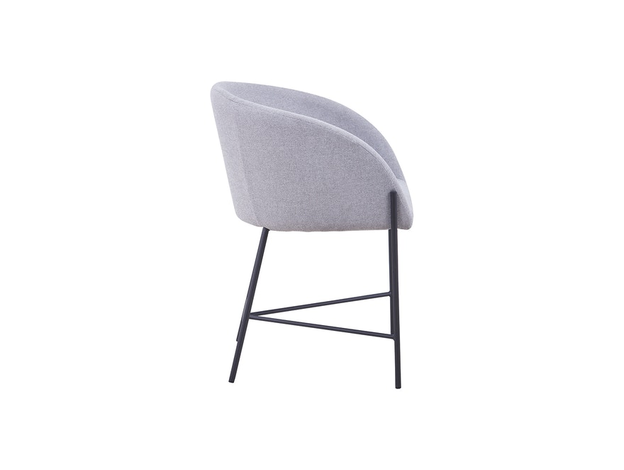 SalesFever® Polsterstuhl hellgrau Strukturstoff mit Armlehnen Metall schwarz Stuhl SJARD 392003 - 4