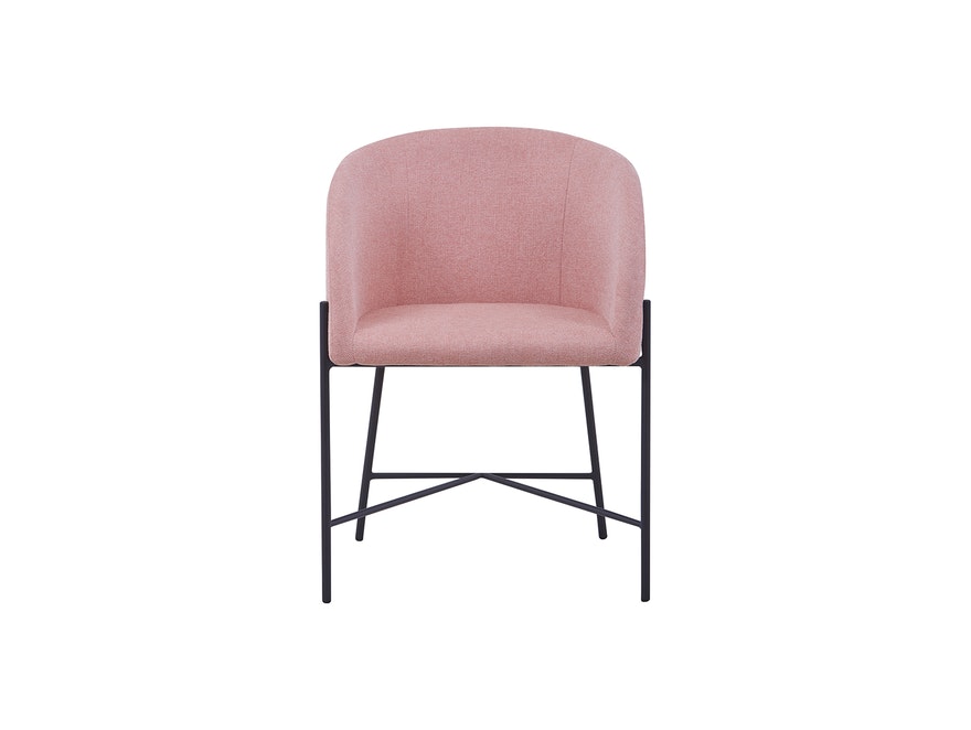 SalesFever® Polsterstuhl rose Strukturstoff mit Armlehnen Metall schwarz Stuhl SJARD 392010 - 3
