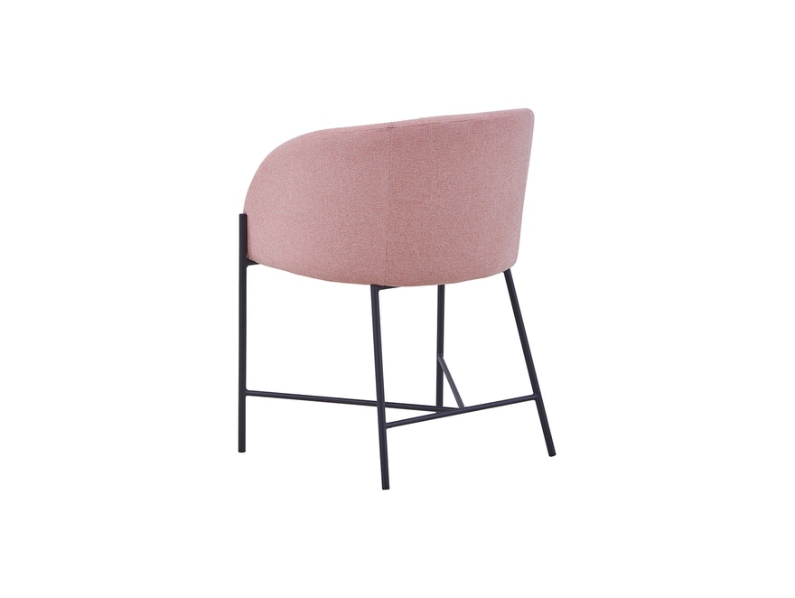 SalesFever® Polsterstuhl rose Strukturstoff mit Armlehnen Metall schwarz Stuhl SJARD 392010 - 6