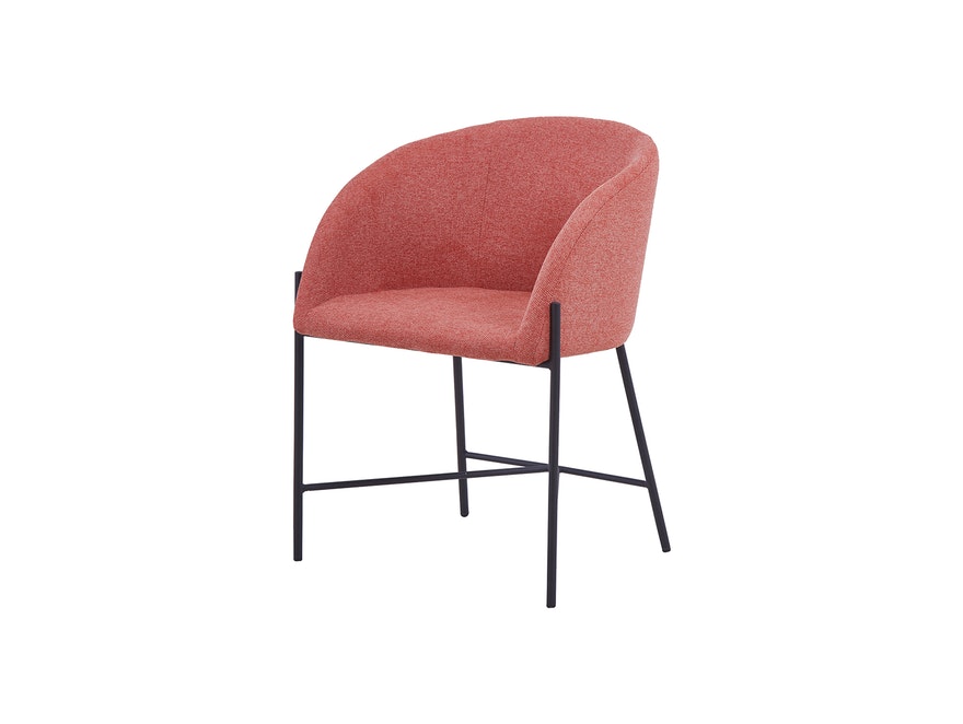 SalesFever® Polsterstuhl dusty pink Strukturstoff mit Armlehnen Metall schwarz Stuhl SJARD 392027 - 2