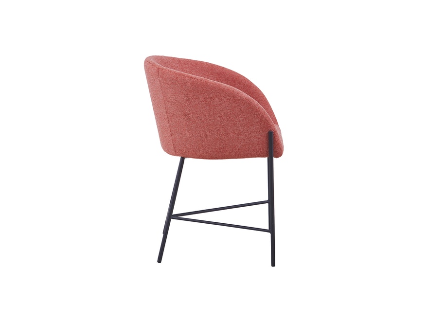 SalesFever® Polsterstuhl dusty pink Strukturstoff mit Armlehnen Metall schwarz Stuhl SJARD 392027 - 4