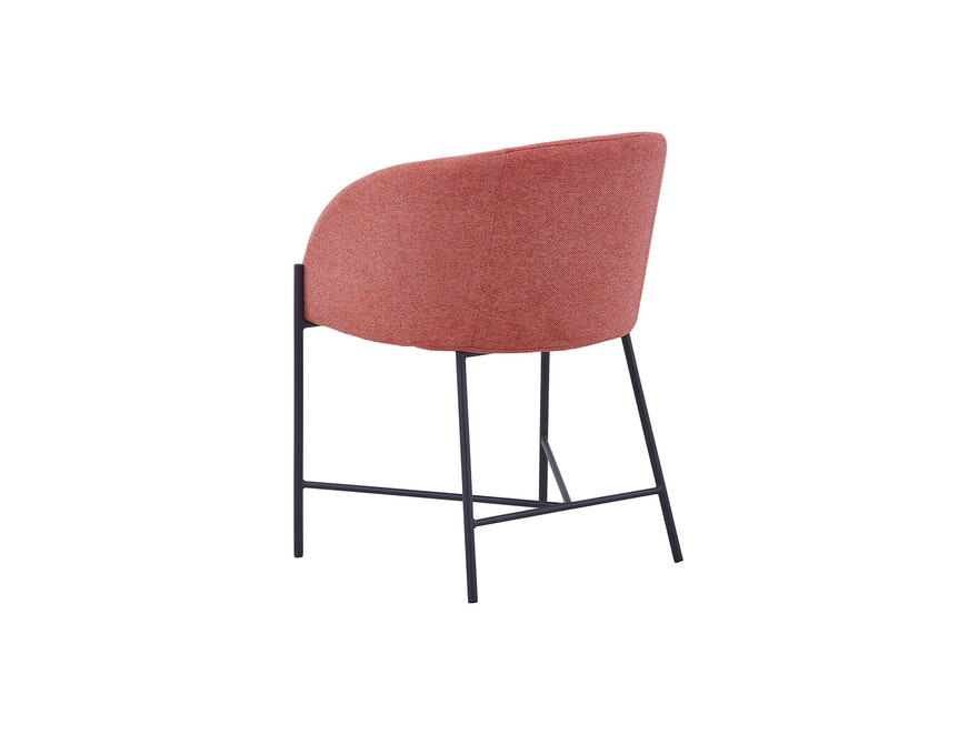 SalesFever® Polsterstuhl dusty pink Strukturstoff mit Armlehnen Metall schwarz Stuhl SJARD 392027 - 6