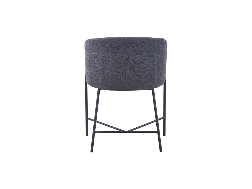 SalesFever® Polsterstuhl dunkelgrau Strukturstoff mit Armlehnen Metall schwarz Stuhl SJARD 392041 - 7