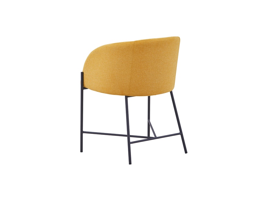SalesFever® Polsterstuhl senfgelb Strukturstoff mit Armlehnen Metall schwarz Stuhl SJARD 392058 - 6