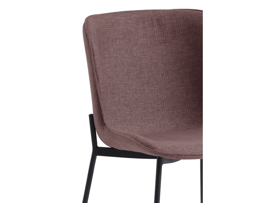 SalesFever® Esszimmerstuhl Rot 2er Set Schalensitz mit Strukturstoff Sam 393727 - 3