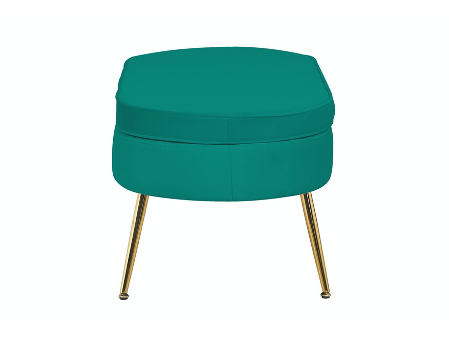 SalesFever® Sitzpouf Grün oval aus Samt Arielle 395400 - 3