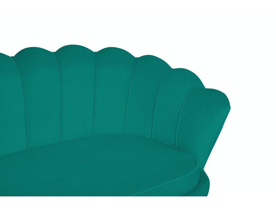 SalesFever® Muschelsofa Grün 3-Sitzer aus Samt Arielle 395288 - 4