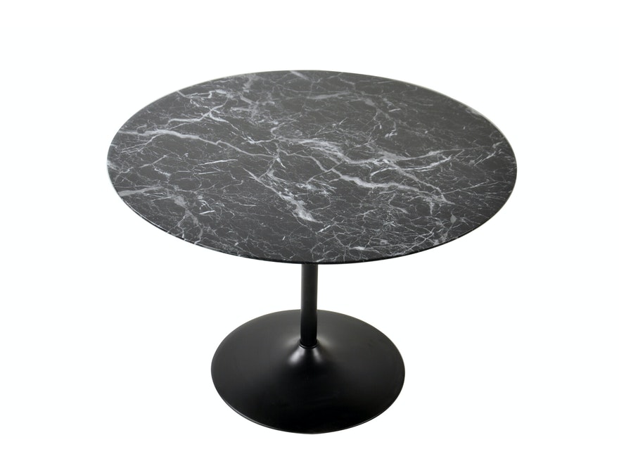 SalesFever® Tisch schwarz in Marmoroptik rund Ø 110 cm Swirl 394298 - 1