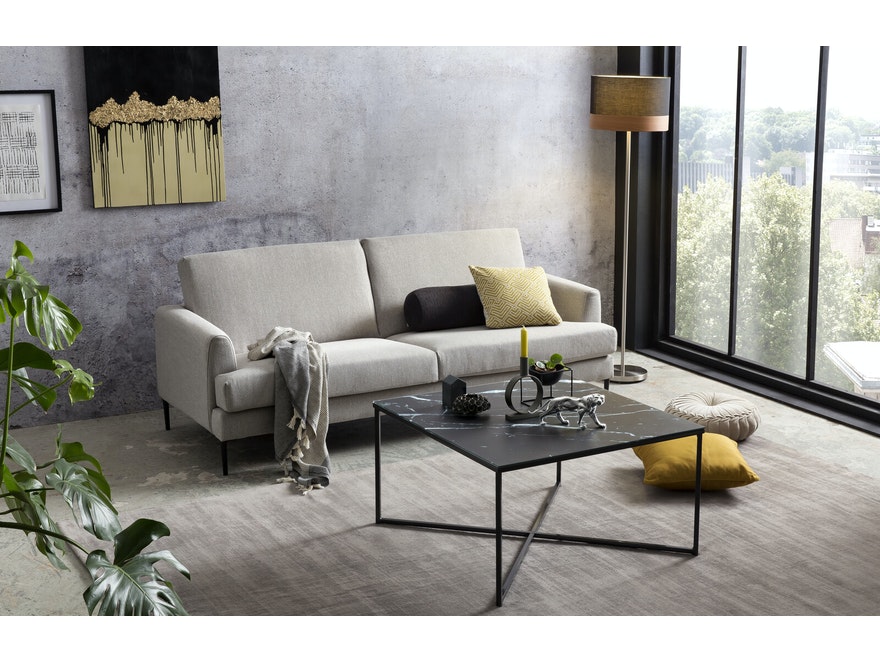 SalesFever® Sofa beige 3-Sitzer Strukturstoff Tokyo 394588 - 11
